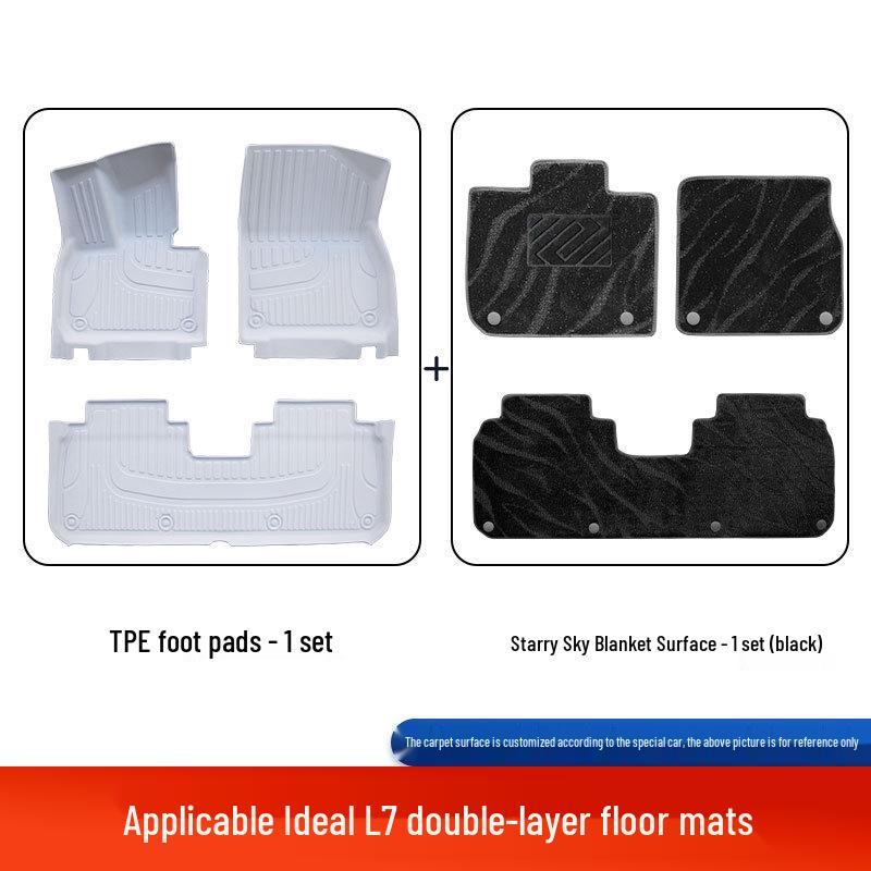 Custom Fit TPE Foot Pads for 25 Car Models, Original Car Color, Double Layer, Full Coverage