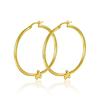 Elegant European Knotted Hoop Earrings - Gold & Silver-Plated Fashion Accessories for Women