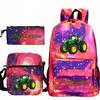 Primary And Secondary School Students Schoolbag Three-Piece Personalized Printing Children'S Backpack Large Capacity Shoulder Backpack Pencil Case