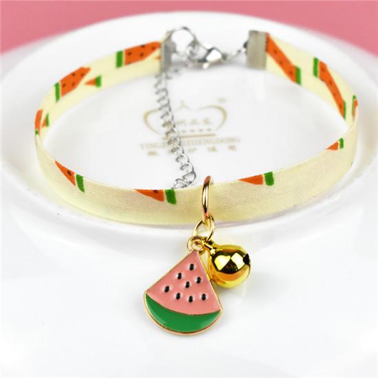 Haustierhalsband Katze und Windhalsband Haustier Frucht-Halsband Katzenhalskette Haustierschmuck Verstellbares Halsband Haustierbedarf Bequem zu tragen
