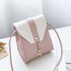 Women's bag casual small square bag shoulder messenger bag small fresh contrasting color mobile phone bag