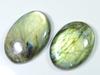 Blue Labradorite Oval Shape 2Pcs Crytsal Loose Natural Gemstone 37-41MM SK-1571