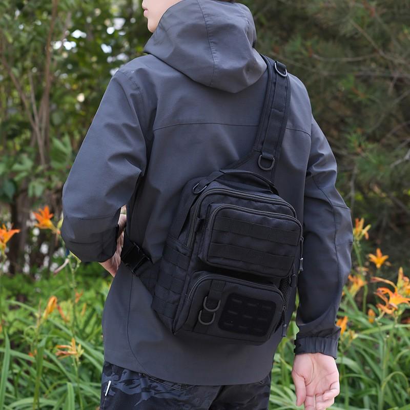 Tool Bags Oxford Cloth Crossbody Sling Chest Bag Multi-pocket Utility Tool Organizer Pouch Outdoor Hiking Cycling Travel