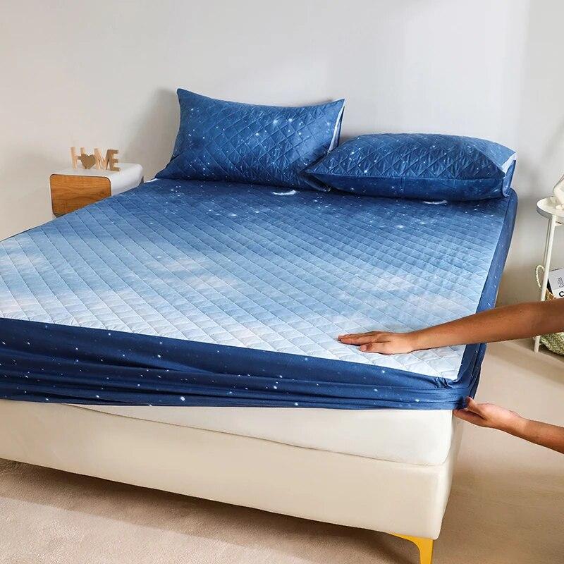 Αδιάβροχο Πάχος Διαδικασία Καπιτονέ Κινούμενα Σχέδια Λαγουδάκι Προστατευτικό Στρώματος, Ρυθμιζόμενο Σεντόνι με Λάστιχο 160x200, Προσαρμόσιμο Μέγεθος