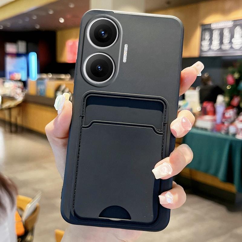 For POCO F7 G POCO F7 Ultra X7 M7 Pro Card Slot Wallet Holder Cover for Redmi Turbo 4 Pro A 4G Matte Soft Silicone Back Case
