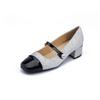 Grape mother 2025 spring new Mary Jane high heels women wear high-end thick heels single shoes color matching shoes women