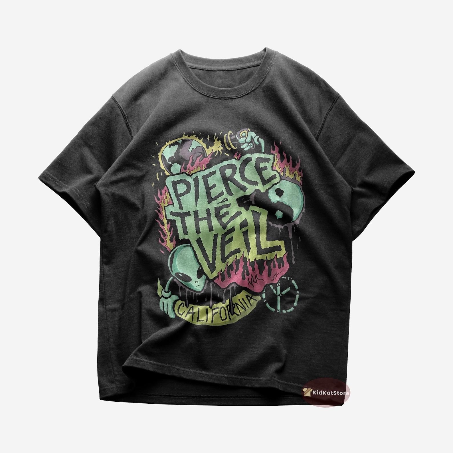 Pierce the Veil T shirt | Rock Music Shirt | Emergency Contact | Collide With The Sky | Pierce the Veil Merch | Cotton Tee 2XL