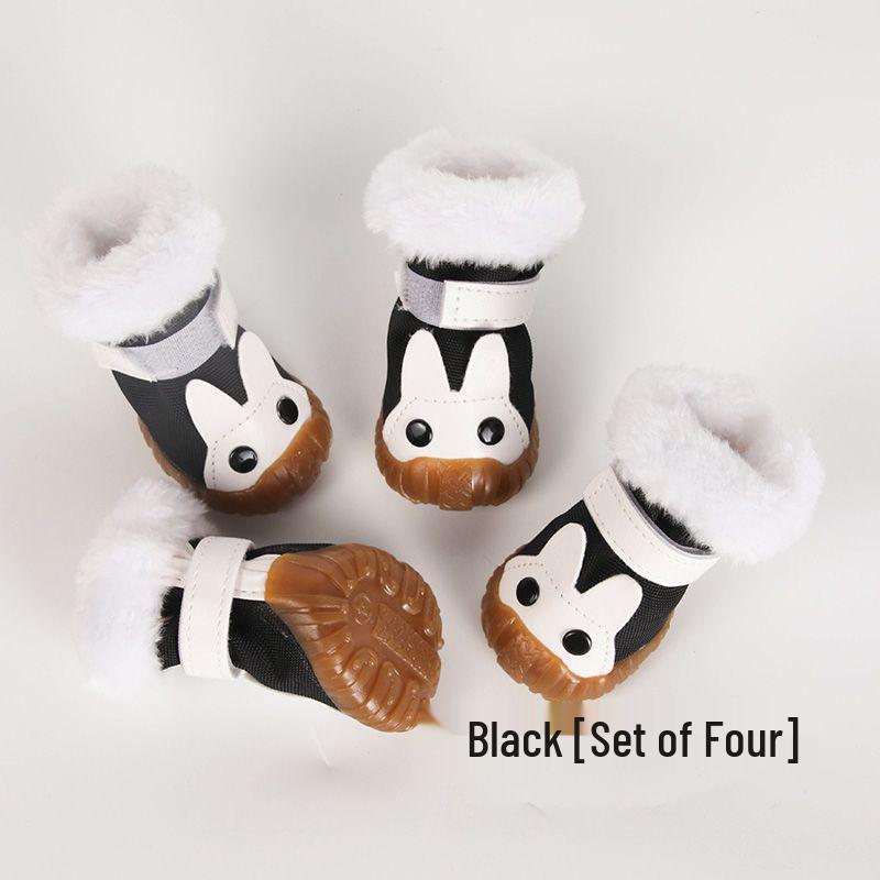 

Winter Cotton Dog Walking Booties - Anti-Stain, Non-Shedding for Small Breeds like Teddy & Bichon