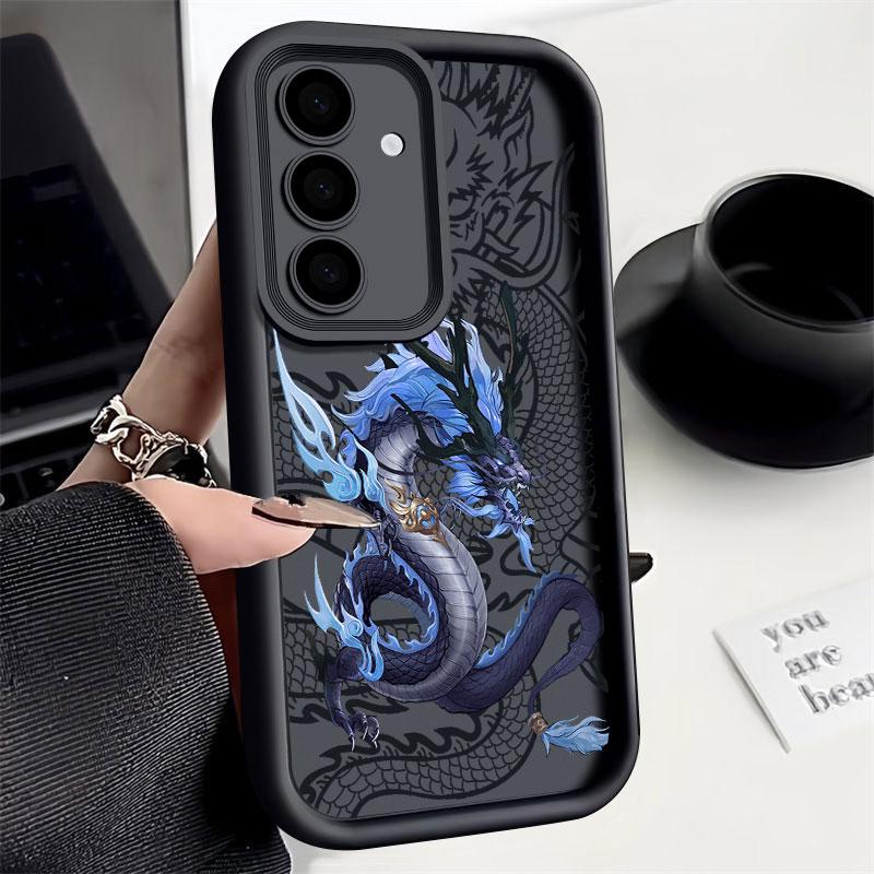 Fashion Dragon God Phone Case For Samsung S26 S25 S24 S23 S21 S20 Ultra For Galaxy S25 S24 FE S26 Plus Funda Soft Silicone Cover