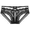 Pánské krajkové, síťované průhledné kalhotky Pure Light bez rozkroku Spodní prádlo Sissy s mašličkami Noční plavky na ramínka