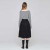 Lor Seoul 100% Cotton Belted Shirred Midi Skirt_Cbsk250703