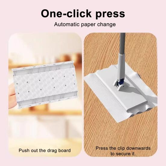 Mop plat mic Mop cu față de prosop Mop ușor Sistem cu clips Schimbare ușoară a pad-ului Mop pentru podea bucătărie baie