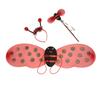 3/4Pcs Little Bee Children Performance Costume Yellow Red Dance Skirt Set Birthday Party Bee Elf Headwear Wings Wand Outfit