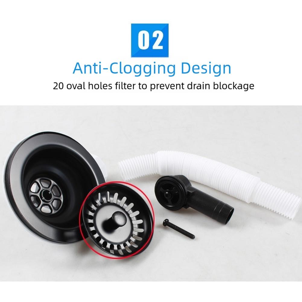 Überlauf Spülen Sieb Wie Abgebildet Spülen Sieb 304 Edelstahl Material Einstellbares Überlaufrohr Verstopfungsfreies Design