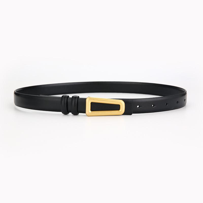 Genuine Leather Belt For Women With Smooth Buckle And Versatile Style For Daily Use