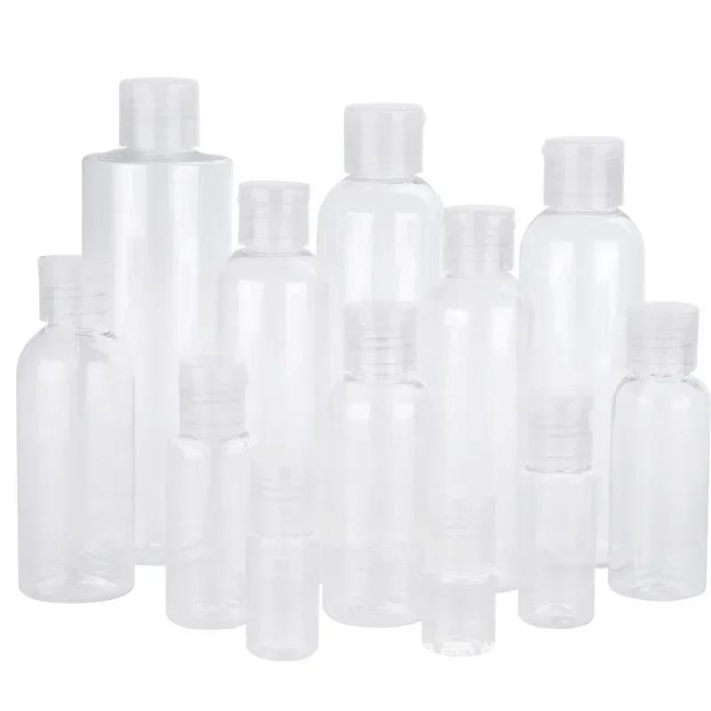 30/50/100pcs 5-120ml Plastic Squeeze Bottle with Flip Cap PET Lotion Shampoo Empty Cosmetic Sample Container Travel Bottles 4