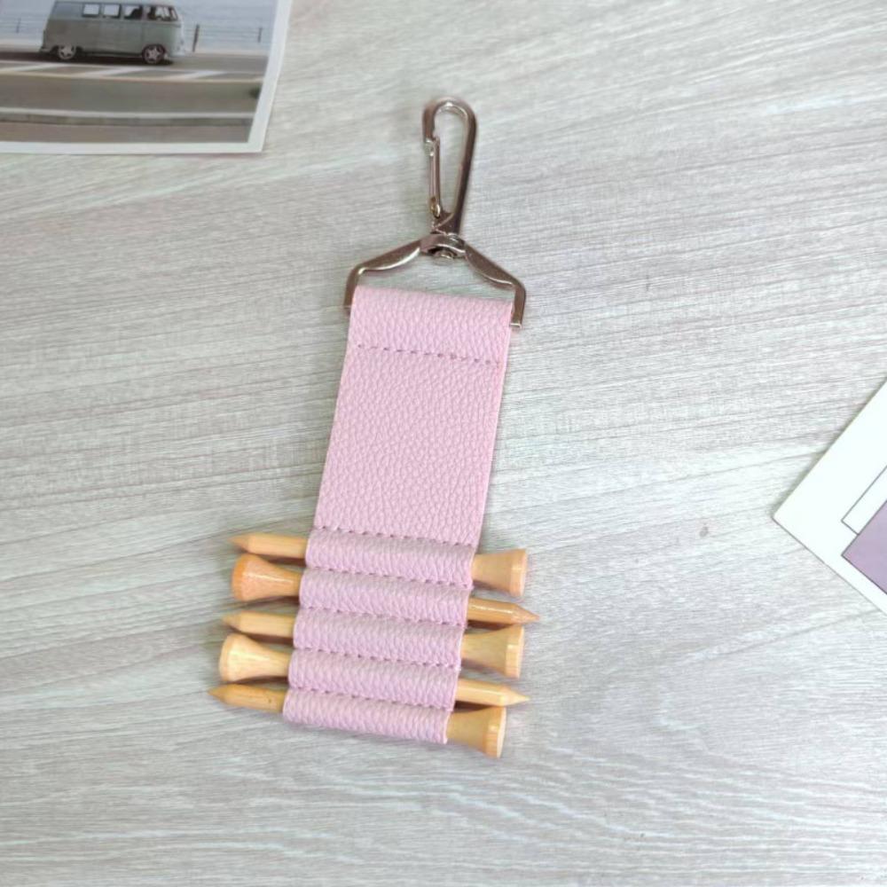 Anti-Loss Clip Golf Tee Holder PU Leather Outdoor Sports Gear Golf Tee Organizer Outdoor Sports
