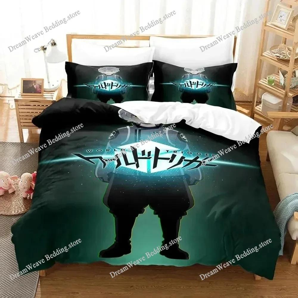 Anime Osamu Mikumo World Trigger Bedding Set Duvet Cover Bed Set Quilt Cover Pillowcase Comforter King Queen Size Boys Adult963