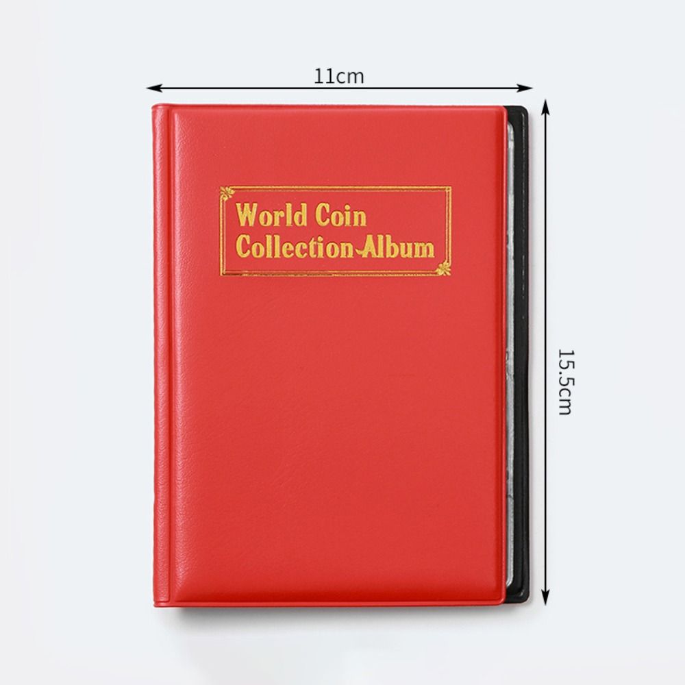 PVC Film Coin Collection Book PU Leather Storage Bags Premium Collecting Money Organizer  Gifts