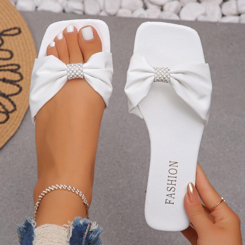 Neuer Stil Modische Damen-Schuhe mit eckiger Spitze und niedrigem Absatz, Flip-Flops mit einem Riemen, High Heels