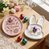 Egg Shape Tray Silicone Mold Diy Handmade Rabbit Coaster Storage Plate Plaster Concrete Resin Molds Craft Making Home Decor Tool