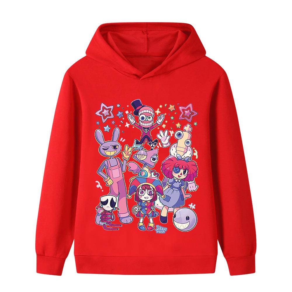 Kids The Amazing Digital Circus Fun Cute Printed Hooded Sweatshirt Autumn and Winter Outdoor Fashion Warm Children Hoodies