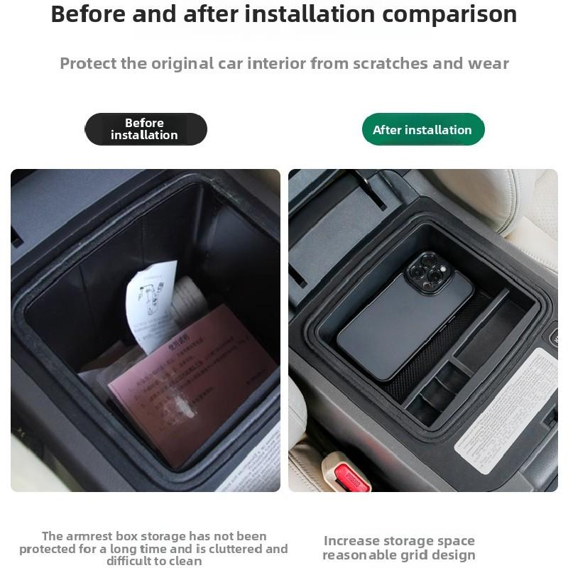 For Toyota Land Cruiser Prado FJ120 FJ150 2002~2020 Car Armrest Hidden Plastic Organizer Holder Storage Box Interior Accessories