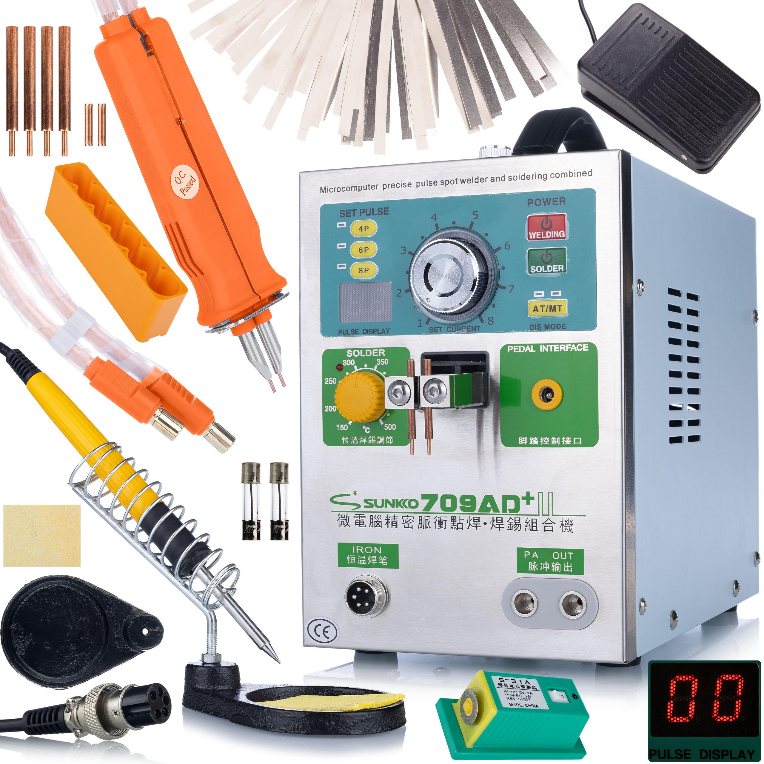 

Rosfix Zgrzewarka do Ogniw Sunkko 709AD+ – Wydajne Zgrzewanie Dużych Baterii | Wysokowydajne Pióro Spawalnicze HB-70B | Kompaktowa Konstrukcja