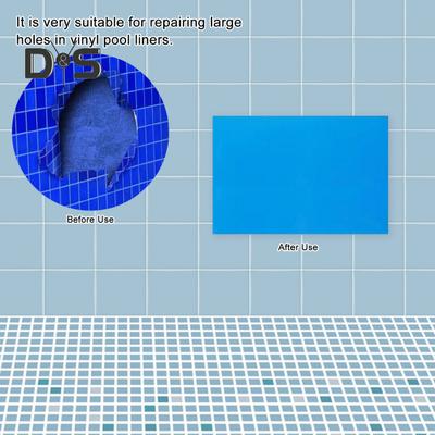 Reparaturflicken für Poolfolien, 125 x 85 cm, selbstklebender Flicken, passgenauer Reparaturflicken für undichte Stellen, für eingebaute und oberirdische Pools, aufblasbare Pools, Boote, Luftmatratzen