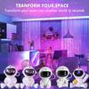 Cute Star Galaxies Projector Night Light Spaceship Rocket Astronaut Galaxy Projectors Starry LED Lamp Room Home Decorations Gift
