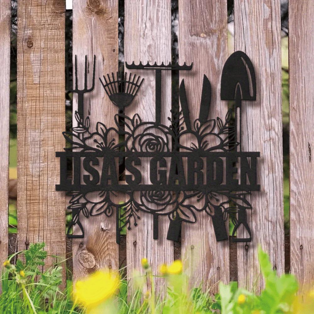 Personalized Metal Wall Art Garden Decor Outdoor Sign Mother's Day Gift