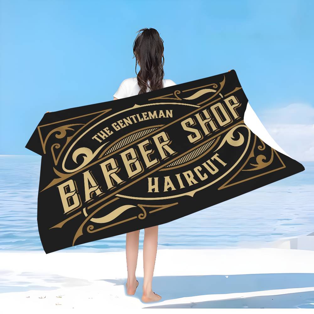 Vintage Sign Expert Barber Shop Big Microfiber Beach Towels Quick Dry Towel Sand Towels Pool Towel for Travel Swim Pool Yoga