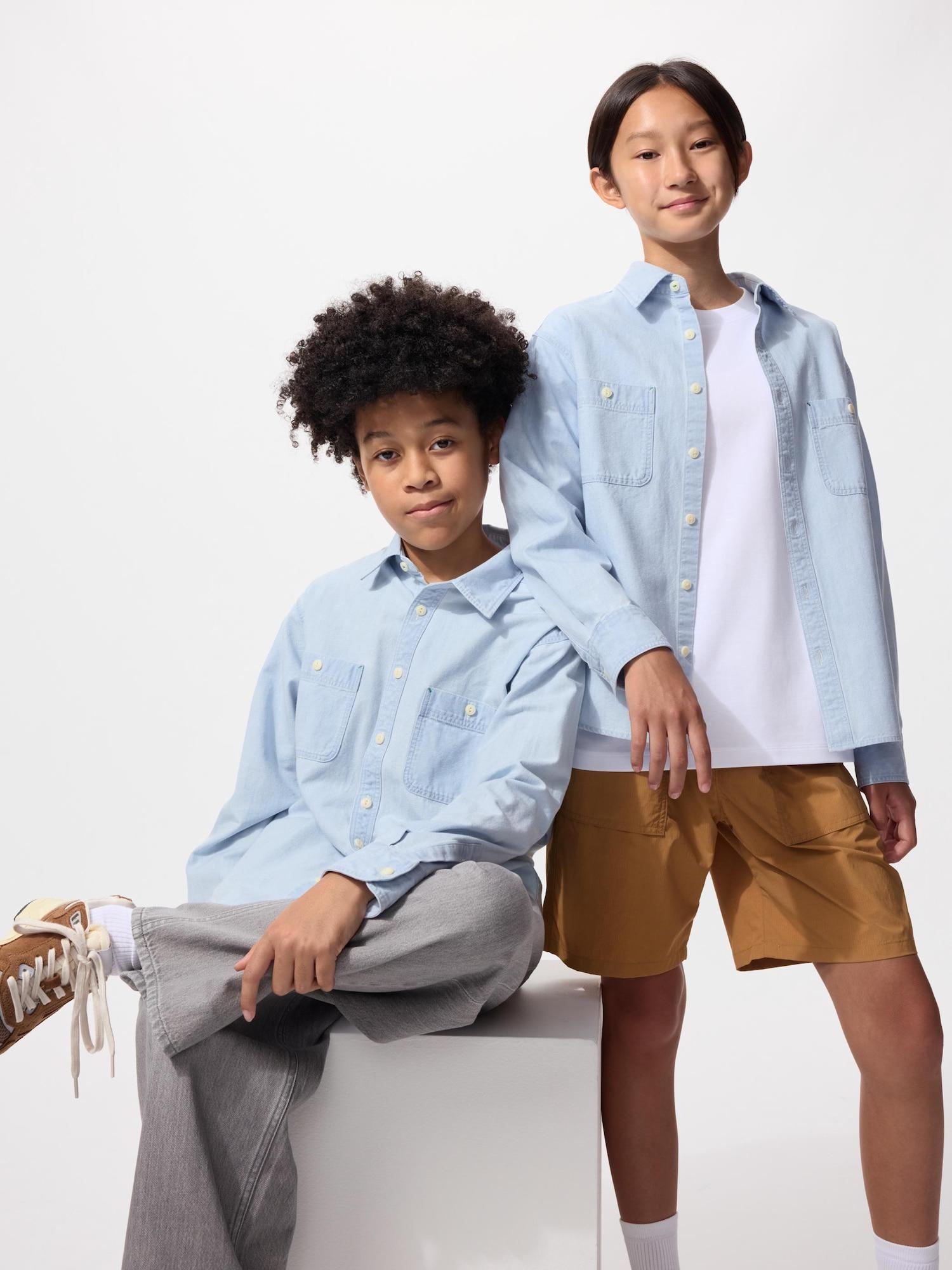 

Джинсовая рубашка Uniqlo Japan 61 BLUE/100