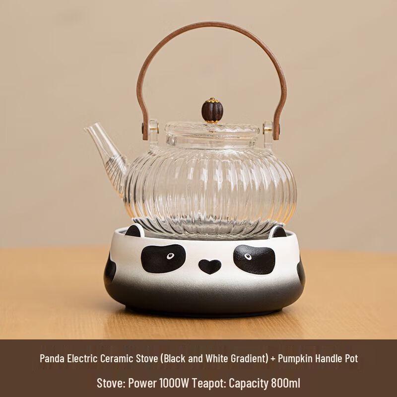 DONGCIREN Panda Ceramic Electric Tea Stove Set