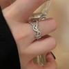 Zircon Yletter Trendy Ring Shiny Copper Material Unique Yletter Design Fashionable Personalized" And