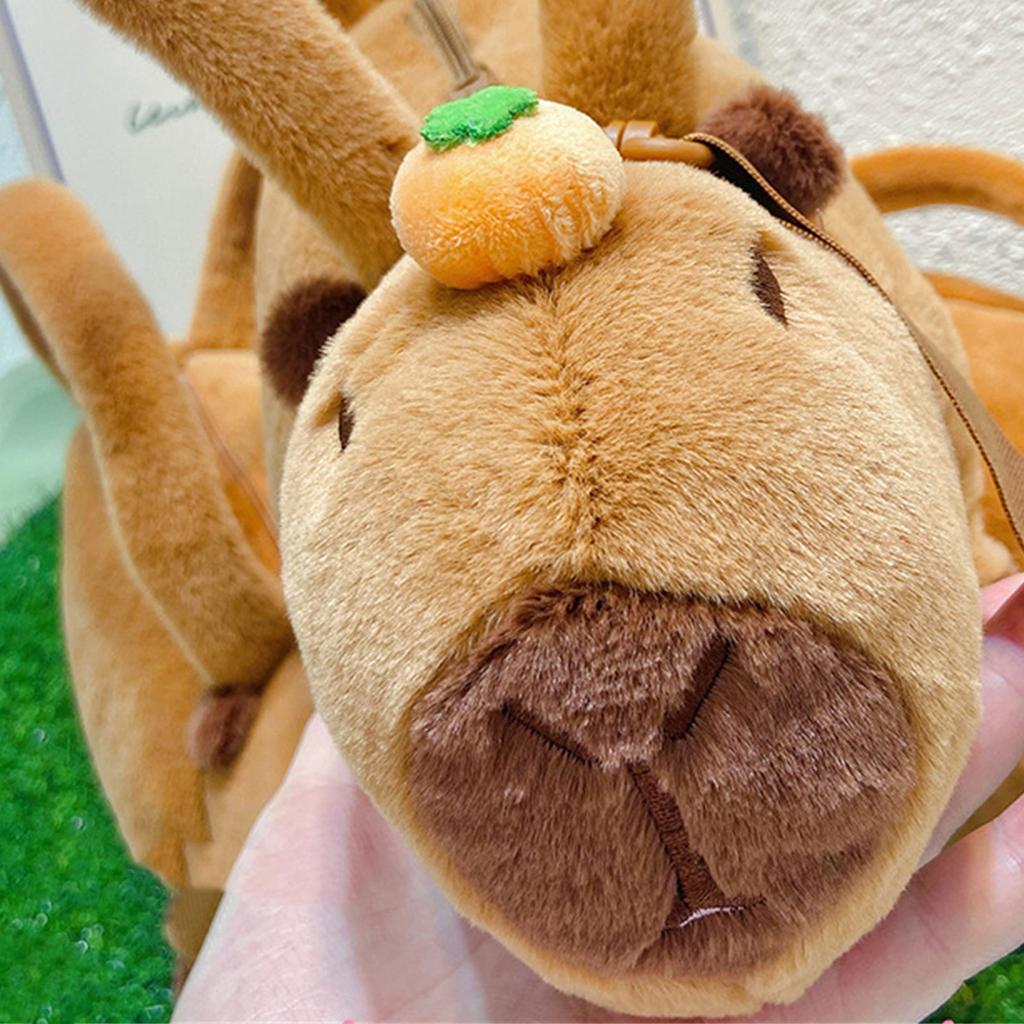 3D Capybara Plush Shoulder Bag Cartoon Hand Bag Soft Comfortable Crossbody Bag for Kids Girl Gift Students Daily Use