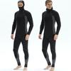 3mm Neoprene Two-Piece Wetsuit Men Full Black Diving Surfing Suit Thermal Insulation All-Season Use