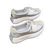 Thick-soled Heightening Single Shoes Women's Spring 2025 New Heightening Breathable Velcro Sports and Leisure Shoes Nis Versatile