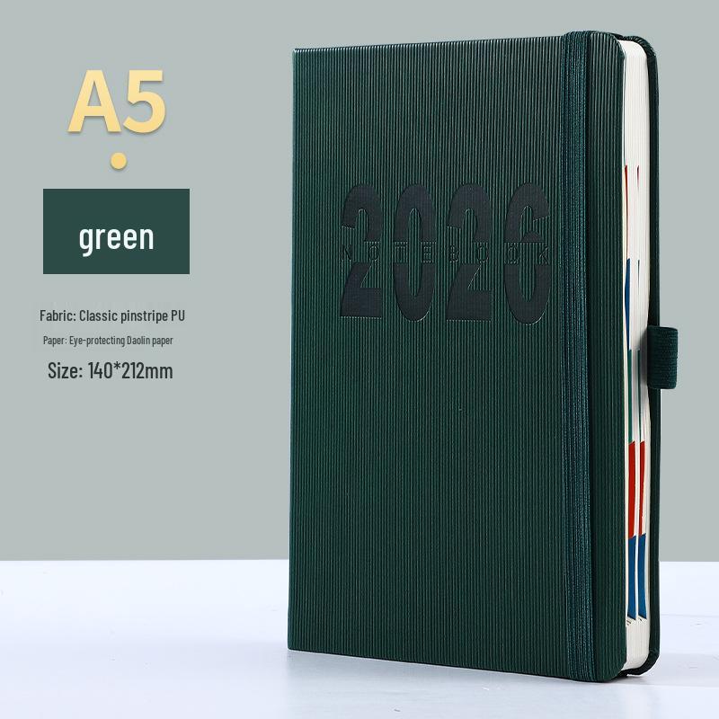 English Diary 2026: A5 Soft Cover Daily Planner & Yearly Calendar Notebook