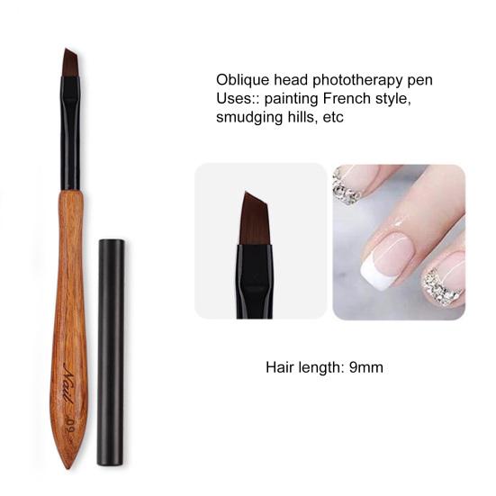 Sandalwood Nail Classic Brush Handle Japanese-style Ergonomic Art Design Eco-friendly Nail Art Brush