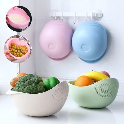 Rice Sieve Plastic Colander Kitchen Drain Basket With Handles Rice Bowl Strainer Strainer Basket Sink Drain Kitchen Tools