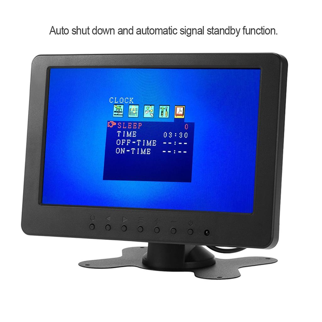 7-Zoll-HD-Monitor 1024x600 16:9 LCD-Monitorhalterung BNC AV Videoeingang für Heim-Auto-Überwachung