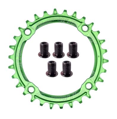 Jgbike Rund Oval Kettenblatt 104mm BCD Kettenblatt 30T 32T 34T 36T 38T 8 9 10 11 12 Fach Narrow Wide Einzelkettenblatt für MTB XC Trail Fatbike Mountain