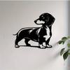 1pc Dachshund Metal Wall Art Sculpture, Modern Iron Dog Statue for Garden Fence Home Decor, Weatherproof Cute Pet Lovers Gift Christmas Easter