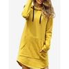 Autumn New Long Sleeve Plus Size Hooded Sweatshirts Women Winter Fashion Solid Casual Loose Hoodies Women Mid Length Office Ladies Hooded Tops 25011
