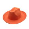 Solid color hemming top hat, woolen western cowboy hat, four-season thermal shade, rolled-brim knight jazz hat