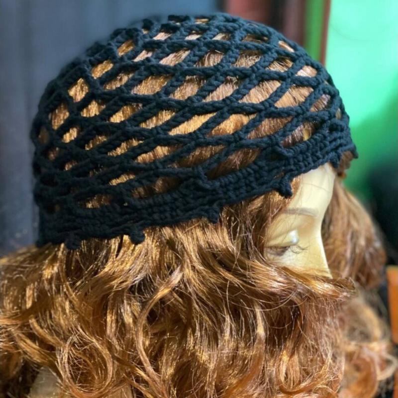 

Новая шапка ручной вязки из черно-белых кроличьих ушек с черепом и кошачьими ушками, забавная модная шапка для взрослых Adult 57-59cm