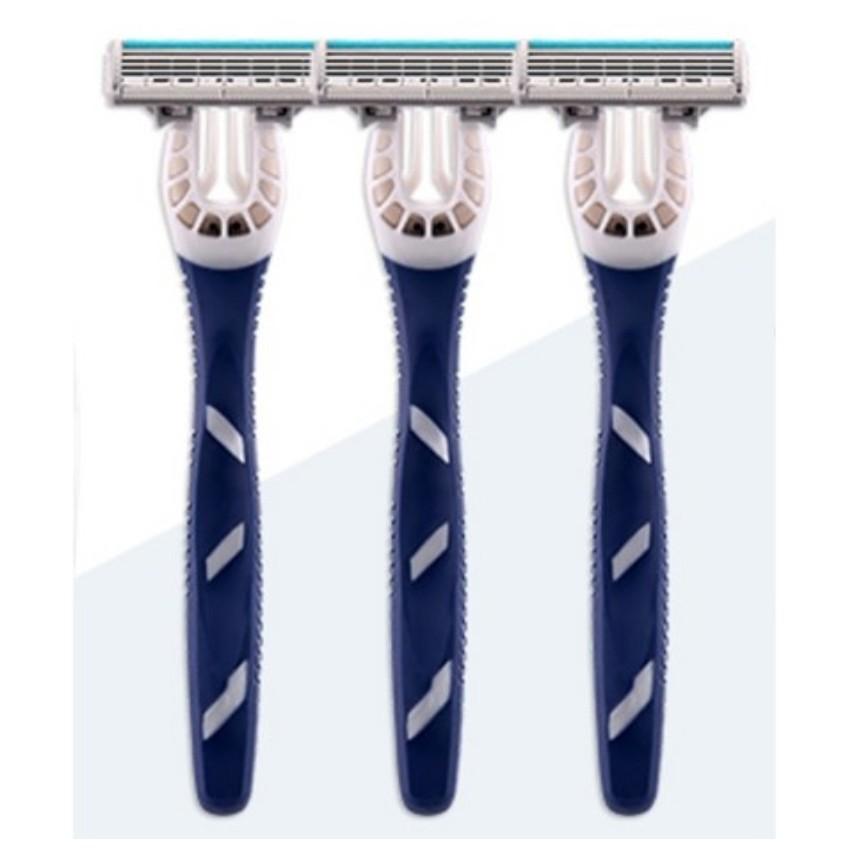 Schick Quatro 4 Titanium Portable Razor (1Pack 3razors) ,Korean Razor Blade