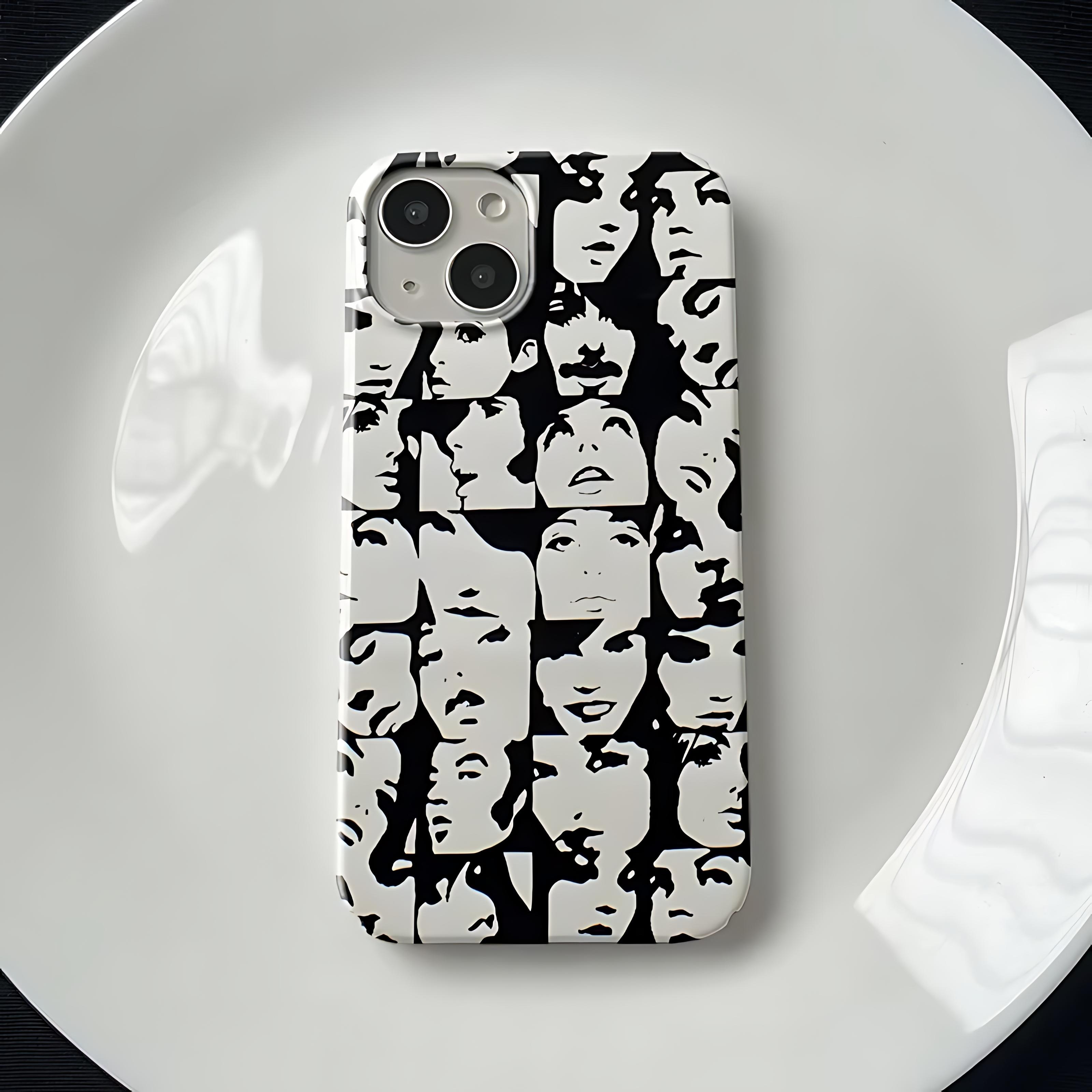 

ins Korean Black Artistic Dreams Phone Case for iPhone 17 16 15 14 13 12 11 Air Pro Max X XS XSMax 7 8 Plus Glossy Hard PC Cover iPhone 11