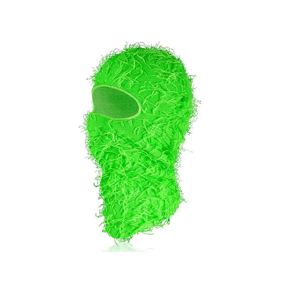 Single-Hole Knitted Prank Mask: Acrylic Yarn Balaclava for Outdoor Warmth